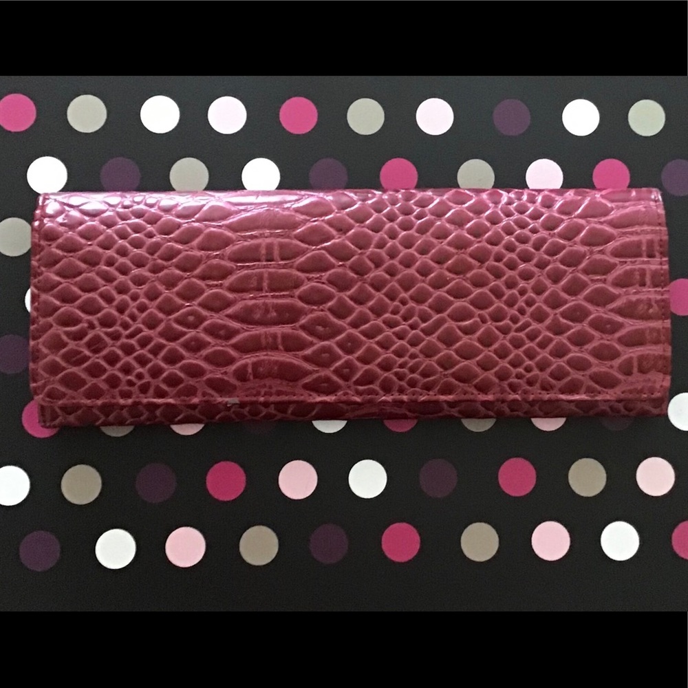 Long Burgundy Clutch
